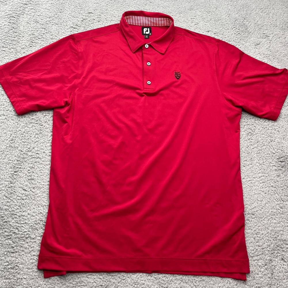 FootJoy Performance Polo Mens XL Solid Red Stretch Pickleball Golf Shirt